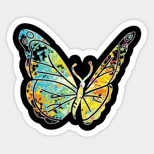 Cool butterfly colored t-shirt Sticker